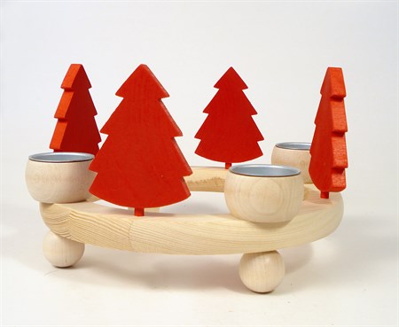 Gran röd till bordskrans